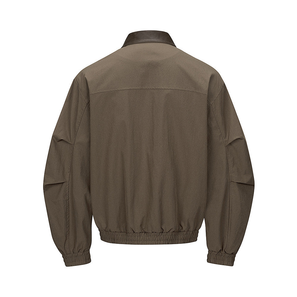 Bomber Jacket Hombre – Cuero Sintético con Cremallera