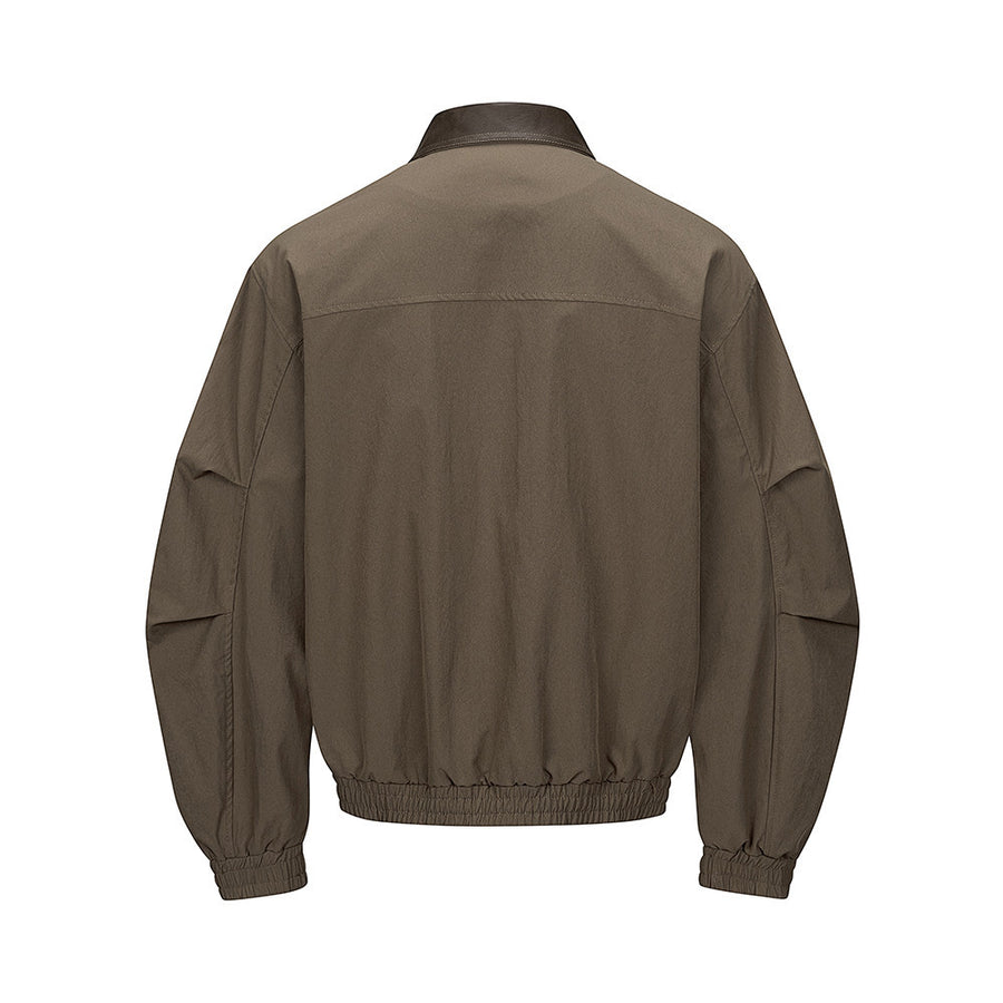 Bomber Jacket Hombre – Cuero Sintético con Cremallera