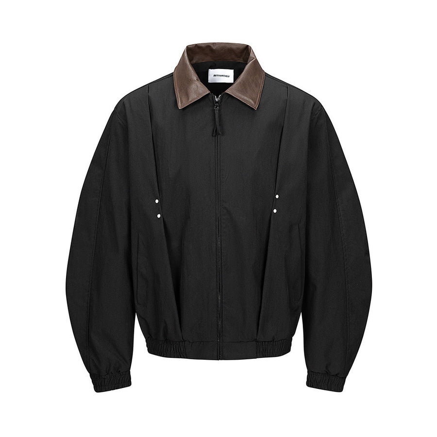 Bomber Jacket Hombre – Cuero Sintético con Cremallera