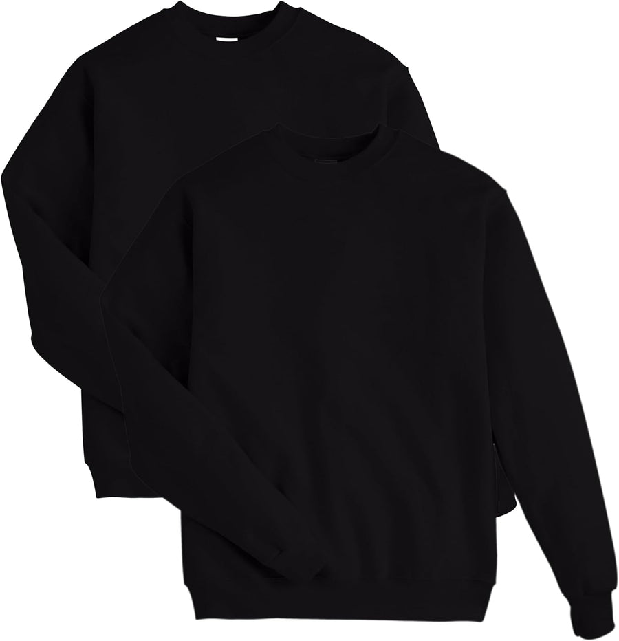 Hanes Men's Sweatshirt, EcoSmart Fleece Crewneck Sweatshirt, Big & Tall Available, 1 or 2-Pack