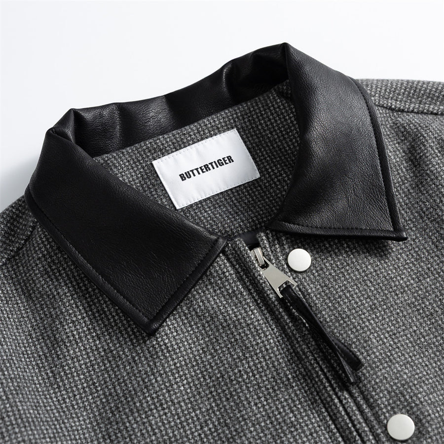 Chaqueta Oversized Hombre – Estilo Punk con Cuello Solapa
