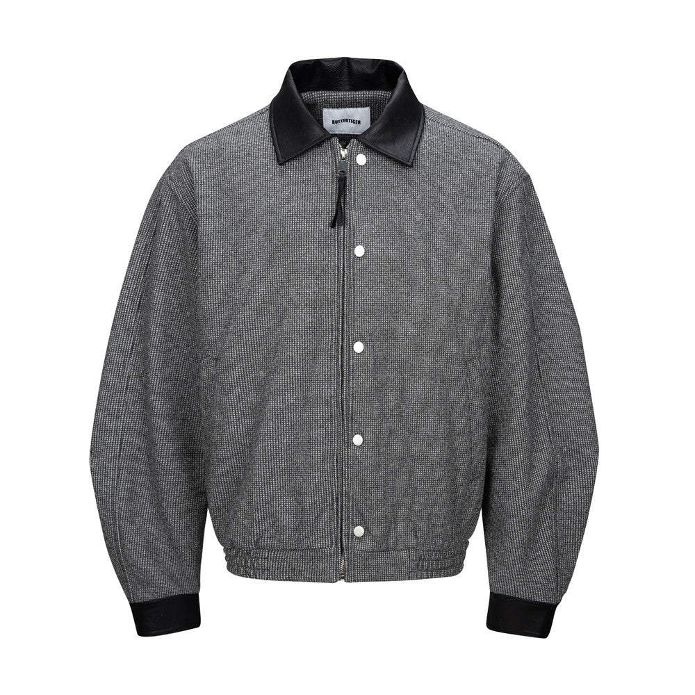 Chaqueta Oversized Hombre – Estilo Punk con Cuello Solapa