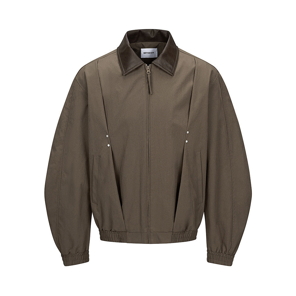 Bomber Jacket Hombre – Cuero Sintético con Cremallera