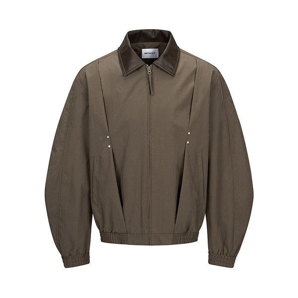 Bomber Jacket Hombre – Cuero Sintético con Cremallera